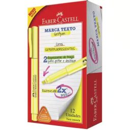 Marca Texto Grifpen, Amarelo, 12 Unidades, Faber-Castell