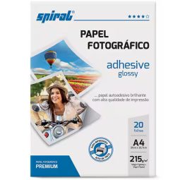 Papel fotográfico A4, 215g/m Glossy paper adesivo